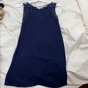 Staring at Stars - fitted navy blue dress